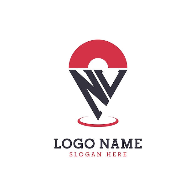 Diseño de icono de ubicación Logotipo pinpoint moderno de NL para aplicaciones de mapas de navegación y negocios basados en la ubicación