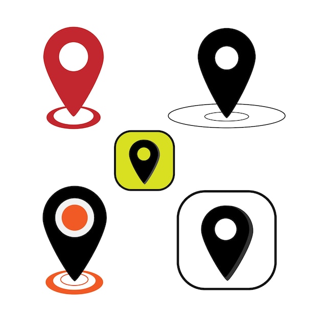 Diseño del icono de ubicación del mapa de Google