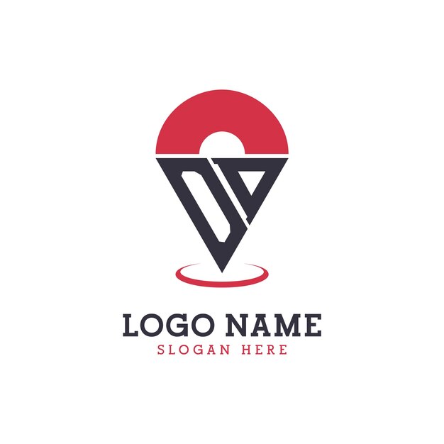 Diseño de icono de ubicación Moderno logotipo de punto de ubicación para aplicaciones de mapas de navegación y negocios basados en la ubicación