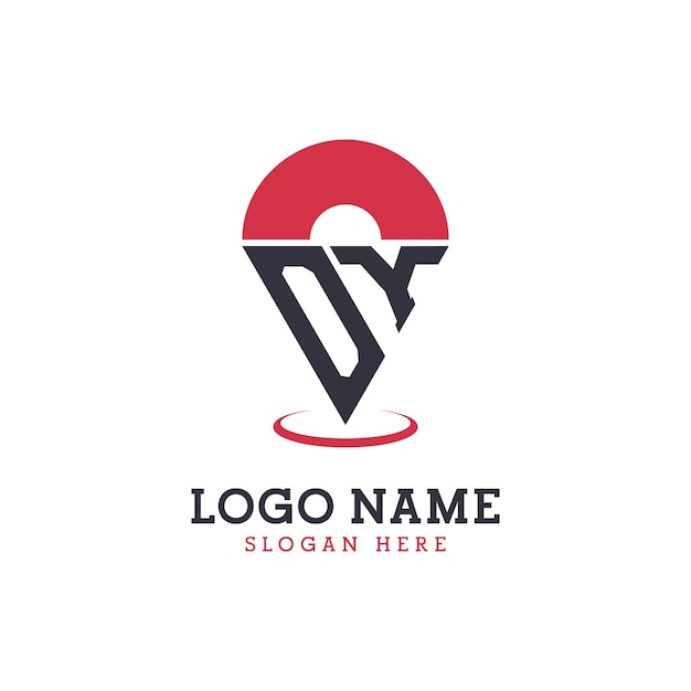 Diseño de icono de ubicación de OY Logotipo moderno de OY Pinpoint para aplicaciones de mapas de navegación y negocios basados en la ubicación