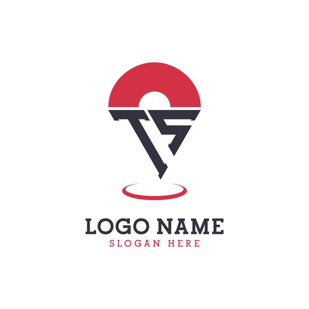 Diseño de icono de ubicación de TS Logotipo moderno de TS Pinpoint para aplicaciones de mapas de navegación y negocios basados en la ubicación