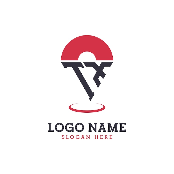 Vector diseño de icono de ubicación de tx logotipo moderno de punto de identificación de tx para aplicaciones de mapas de navegación y negocios basados en la ubicación