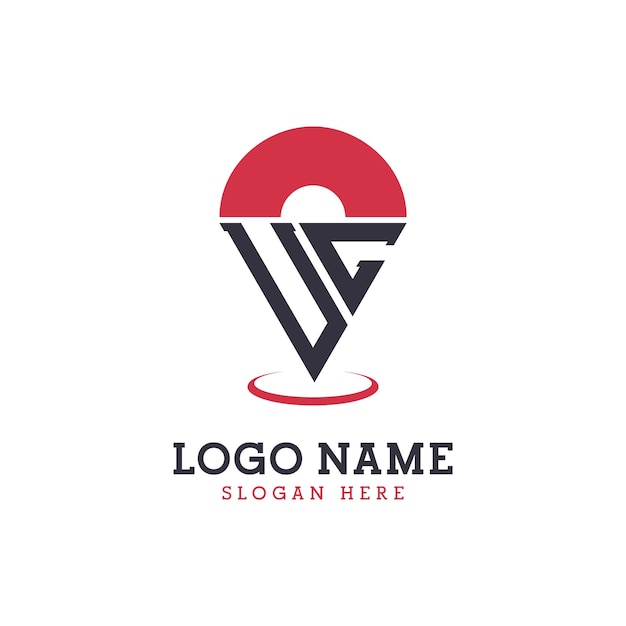 Diseño de icono de ubicación de UC Logotipo moderno de punto de UC para aplicaciones de mapas de navegación y negocios basados en la ubicación