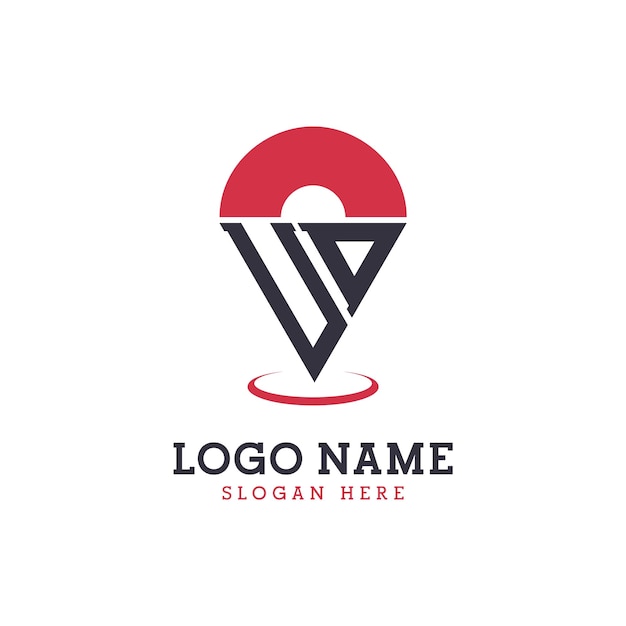 Diseño de icono de ubicación UD Logotipo moderno UD Pinpoint para aplicaciones de mapas de navegación y negocios basados en la ubicación