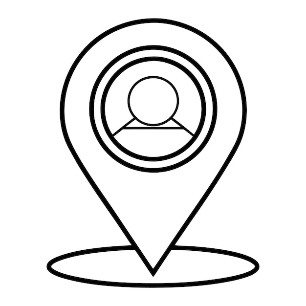 Diseño del icono de ubicación vectorial