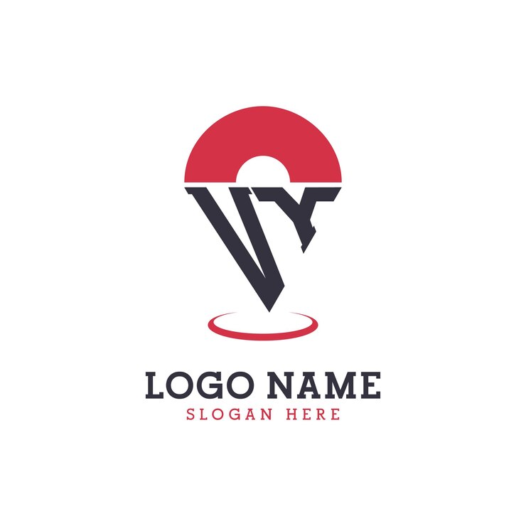 Vector diseño de icono de ubicación de vy logotipo moderno de vy pinpoint para aplicaciones de mapas de navegación y negocios basados en la ubicación
