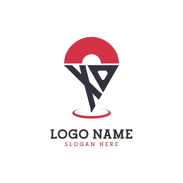 Diseño de icono de ubicación XO Logotipo moderno XO Pinpoint para aplicaciones de mapas de navegación y negocios basados en la ubicación