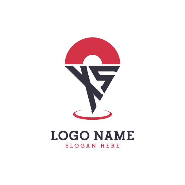 Diseño de icono de ubicación de XS Logotipo moderno de XS Pinpoint para aplicaciones de mapas de navegación y negocios basados en la ubicación