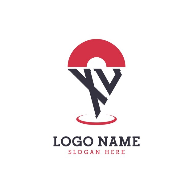Diseño de icono de ubicación de XU Logotipo moderno de XU Pinpoint para aplicaciones de mapas de navegación y negocios basados en la ubicación