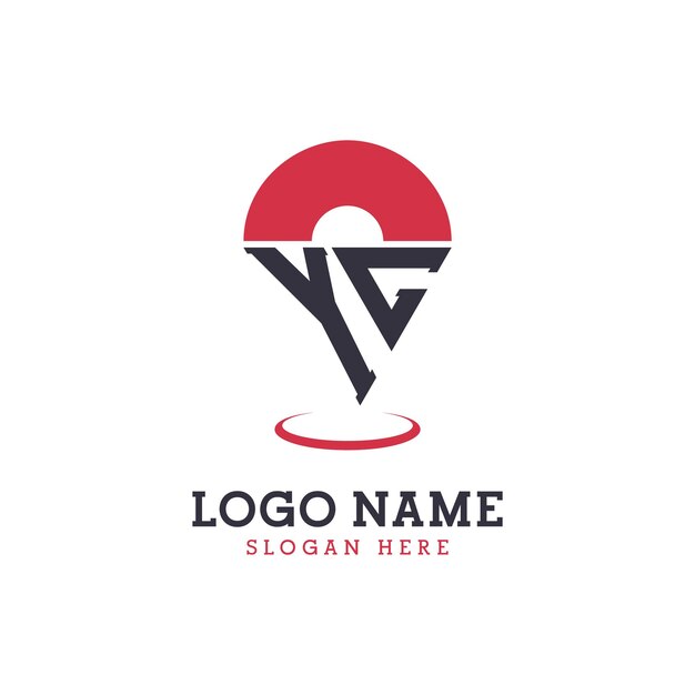 Diseño de icono de ubicación de YC Logotipo moderno de YC Pinpoint para aplicaciones de mapas de navegación y negocios basados en la ubicación