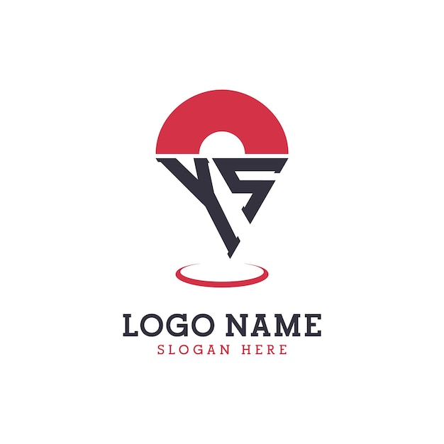 Diseño de icono de ubicación de YS Logotipo moderno de YS Pinpoint para aplicaciones de mapas de navegación y negocios basados en la ubicación