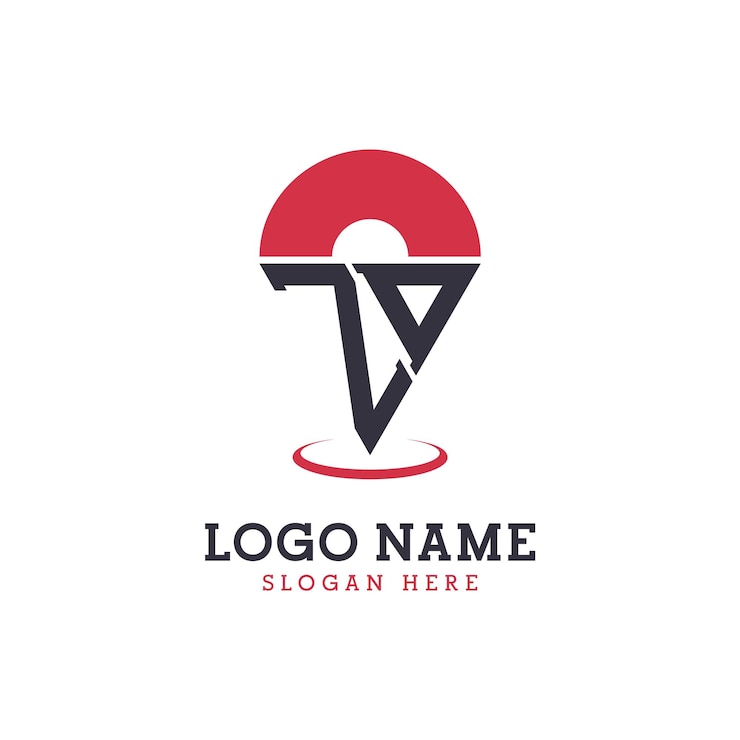 Vector diseño de icono de ubicación zd logotipo moderno zd pinpoint para aplicaciones de mapas de navegación y negocios basados en la ubicación