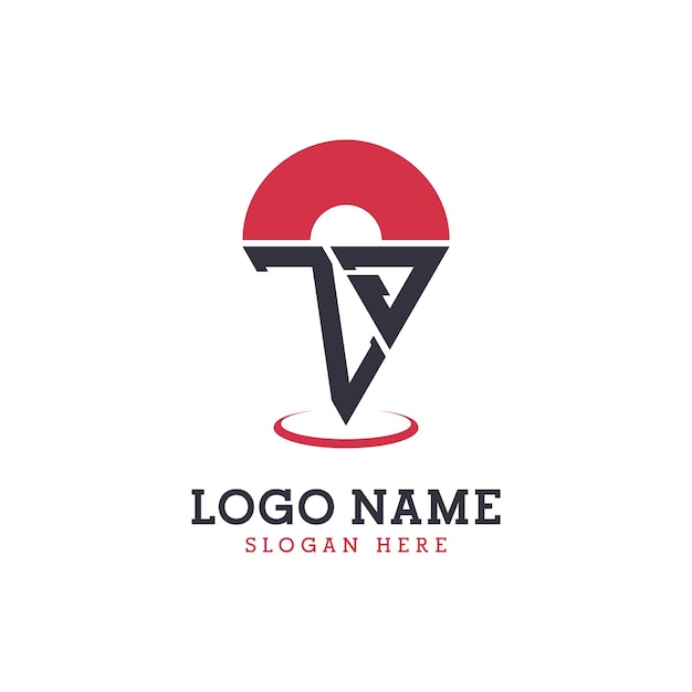 Diseño de icono de ubicación de ZJ Logotipo moderno de ZJ Pinpoint para aplicaciones de mapas de navegación y negocios basados en la ubicación
