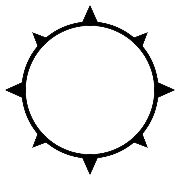 Diseño de icono de vector de brújula Icono plano de rosa de los vientos