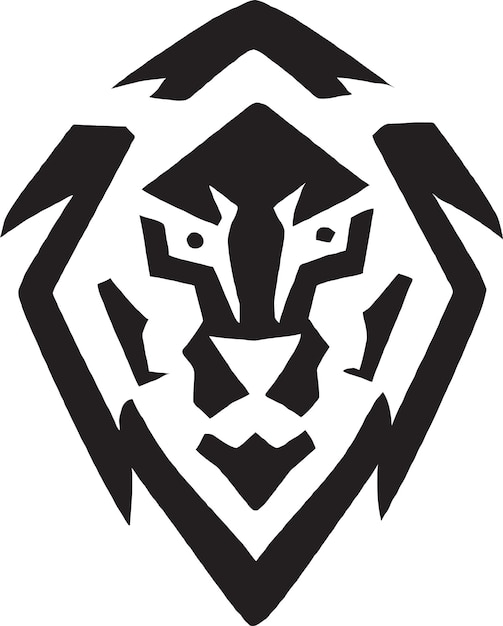 Diseño de icono de vector de cara de león