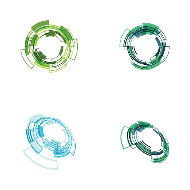 Diseño de icono de vector de círculo techno