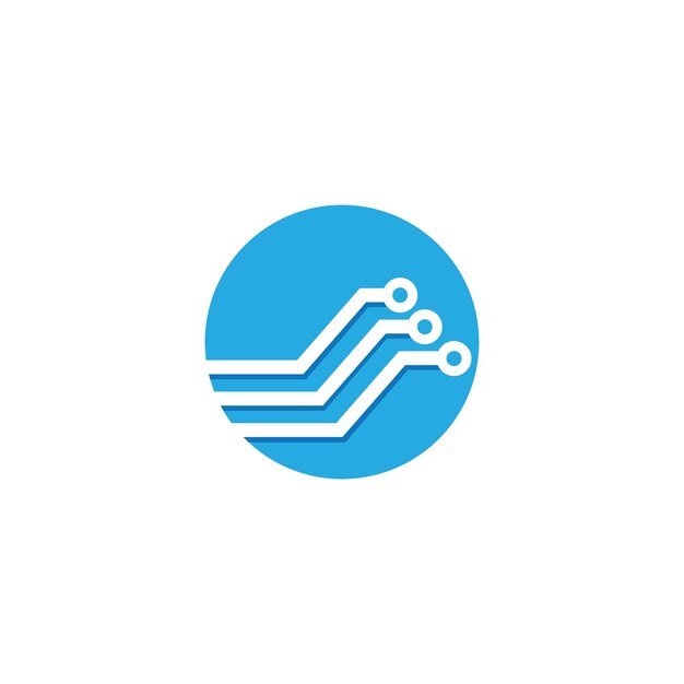 Diseño de icono de vector de círculo techno