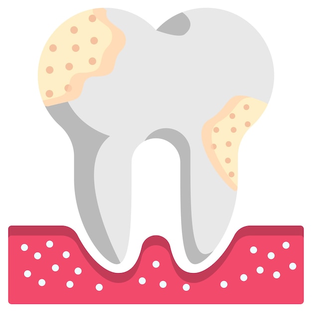 Diseño de icono de vector de concepto de patología dental Símbolo de odontología Signo de cuidado de la salud Instrumento dental