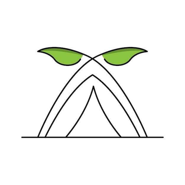 Diseño de icono de vector de elemento de tienda de campaña