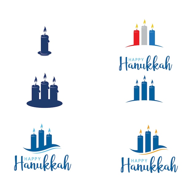 Diseño de icono de Vector feliz Hanukkah