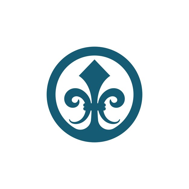 Diseño de icono de vector de flor de lis