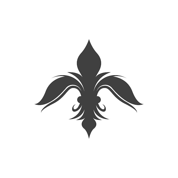 Diseño de icono de vector de flor de lis