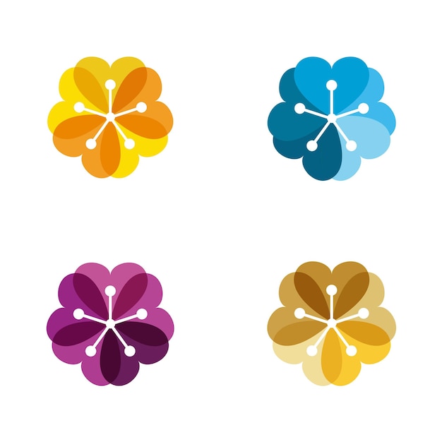 Diseño de icono de vector de flor