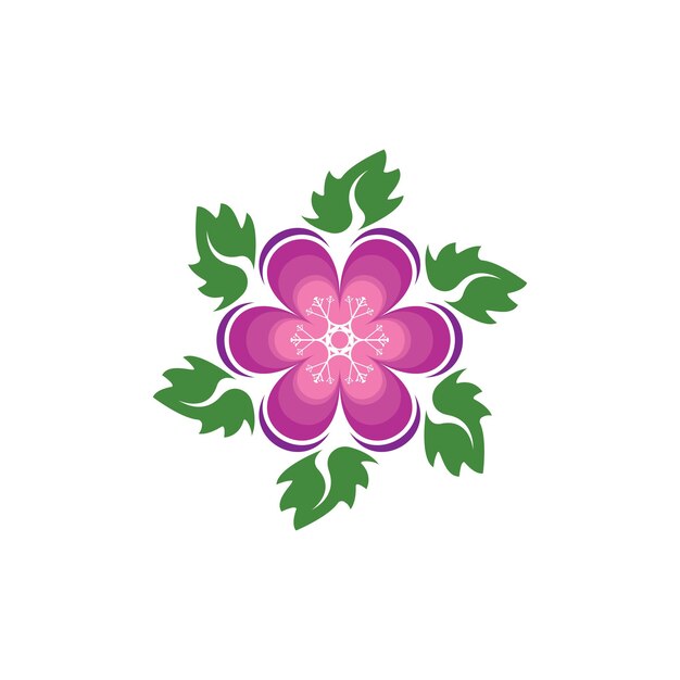 Diseño de icono de vector de flor