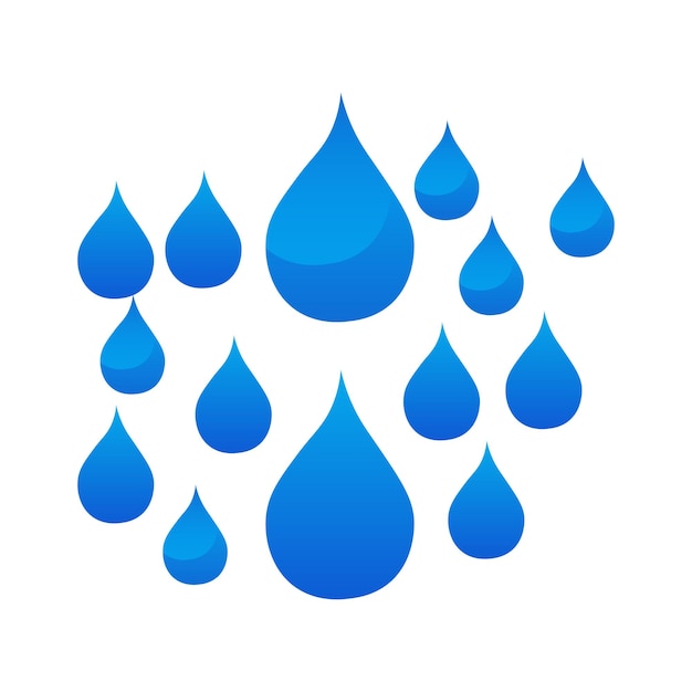 diseño del icono del vector de la gota de agua