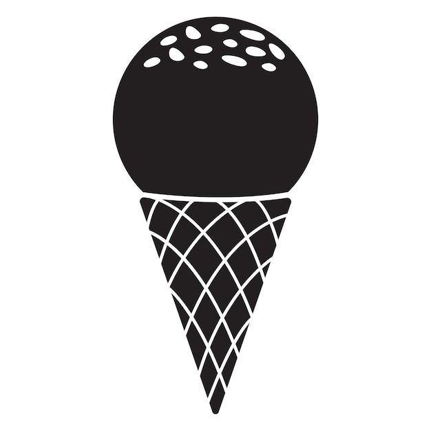 Diseño de icono de vector de helado Icono plano