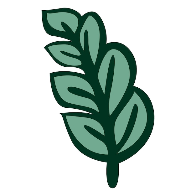 Diseño de icono de vector de hojas Icono plano colorido de rama