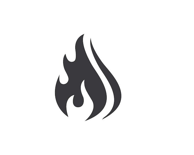 Diseño de icono de vector de llama de fuego
