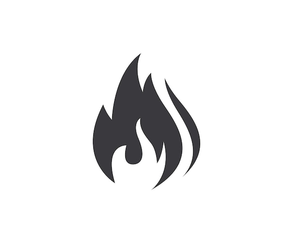 Diseño de icono de vector de llama de fuego