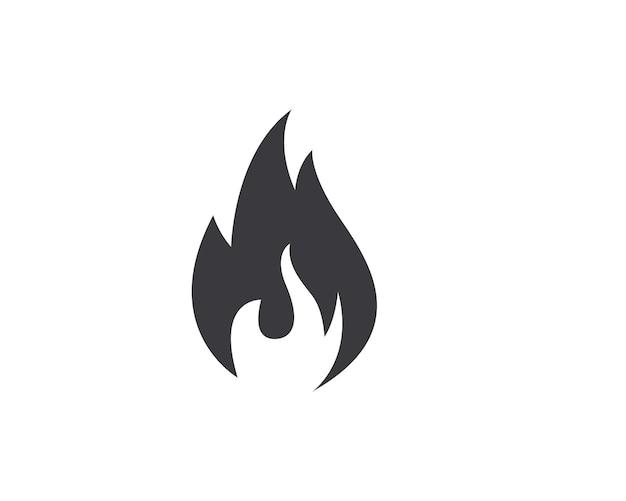 Diseño de icono de vector de llama de fuego