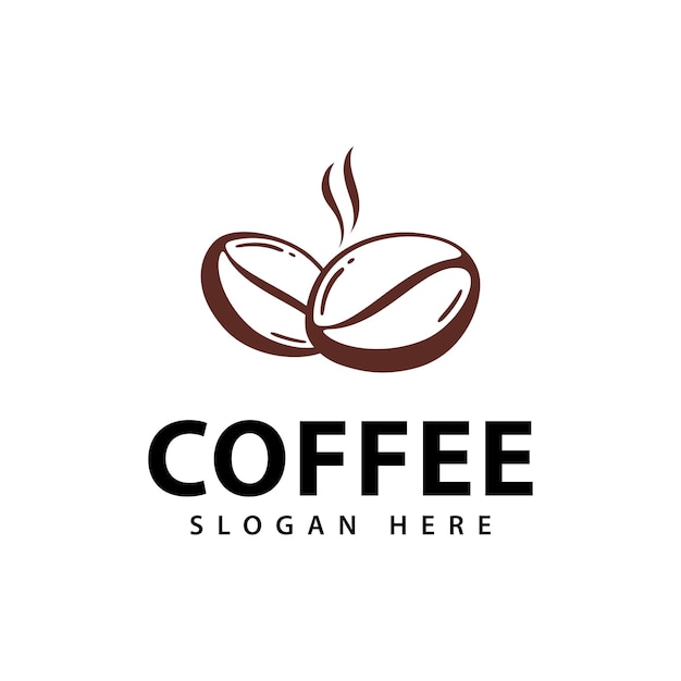 diseño de icono de vector de logotipo de café