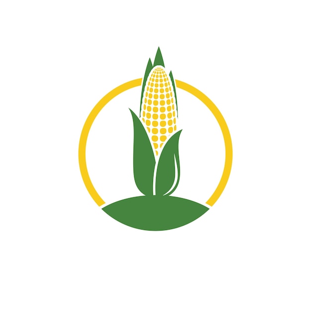 Diseño de icono de vector de maíz de agricultura