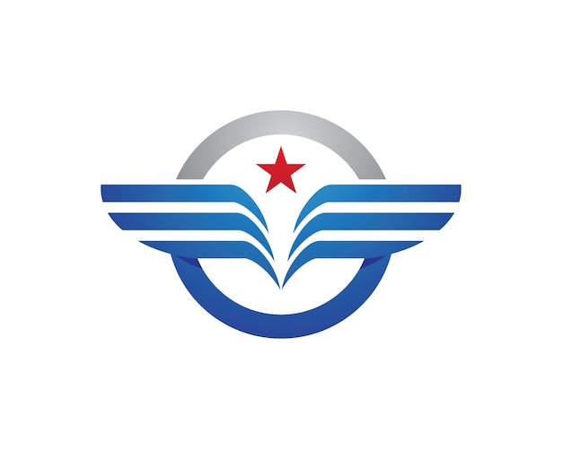 Diseño de icono de vector de plantilla de logotipo de ala