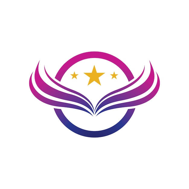 Diseño de icono de vector de plantilla de logotipo de ala