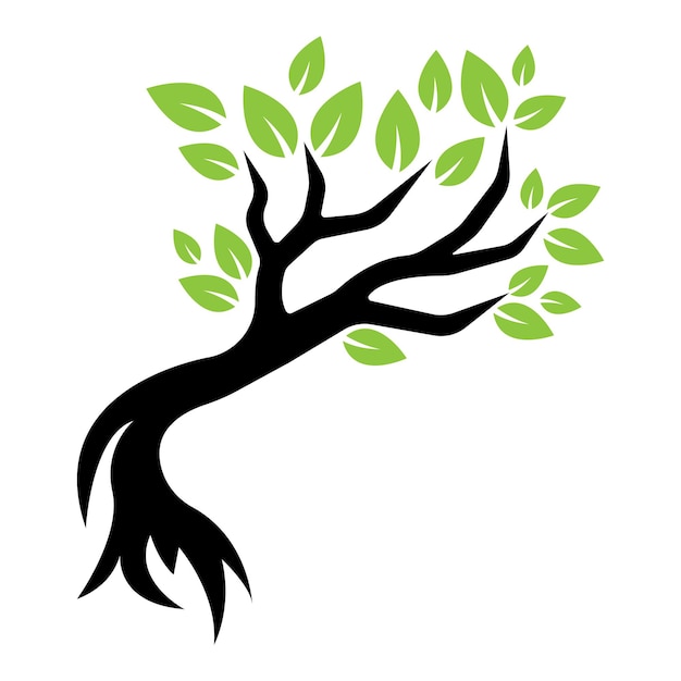 Diseño de icono de vector de plantilla de logotipo de árbol