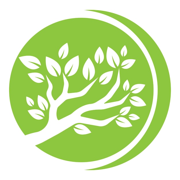 Diseño de icono de vector de plantilla de logotipo de árbol