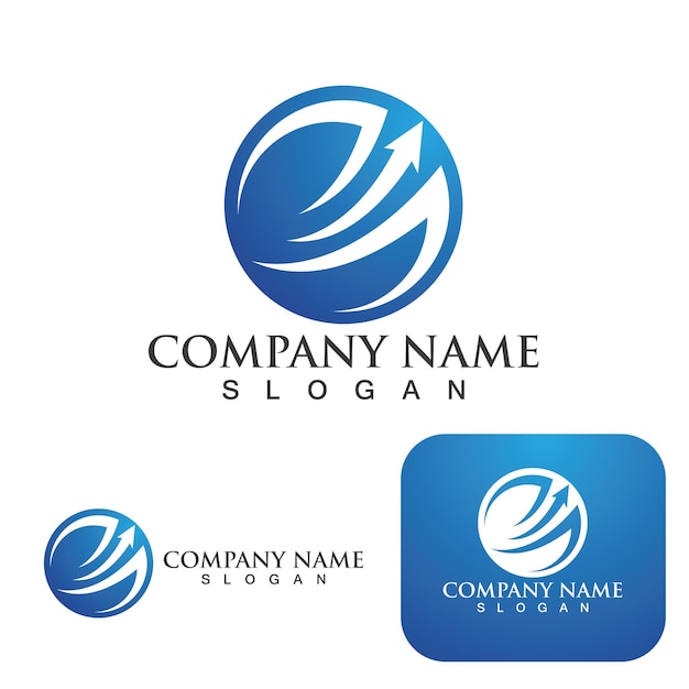 Diseño de icono de vector de plantilla de logotipo de finanzas de negocios