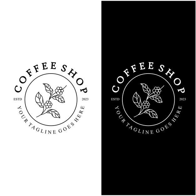 Diseño de icono de vector de plantilla de logotipo de taza de café