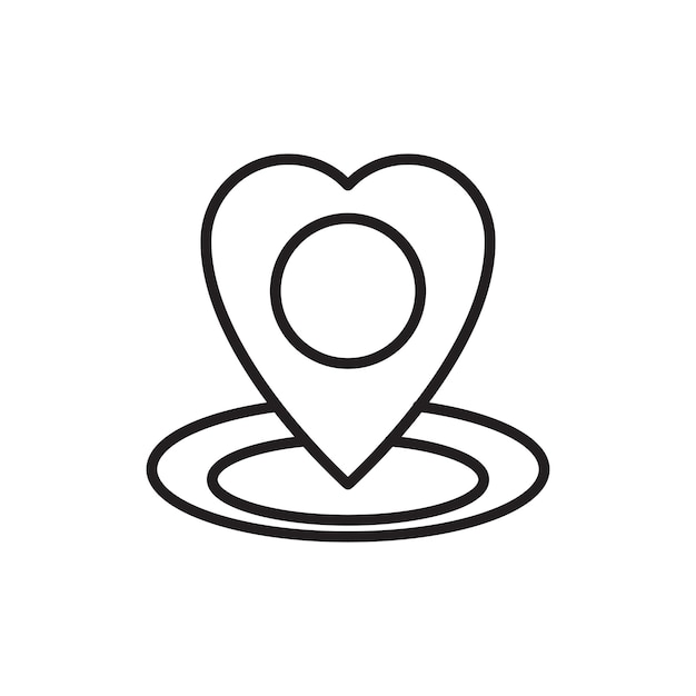 Diseño de icono de vector de punto de ubicación