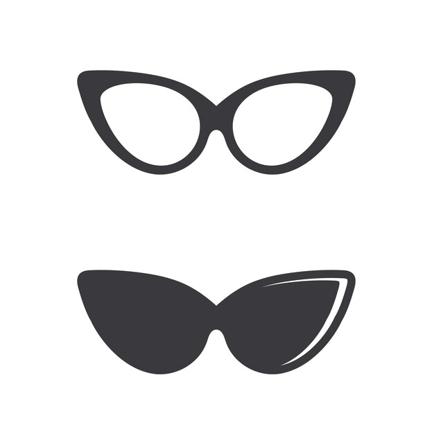 Diseño de icono de vector de símbolo de gafas