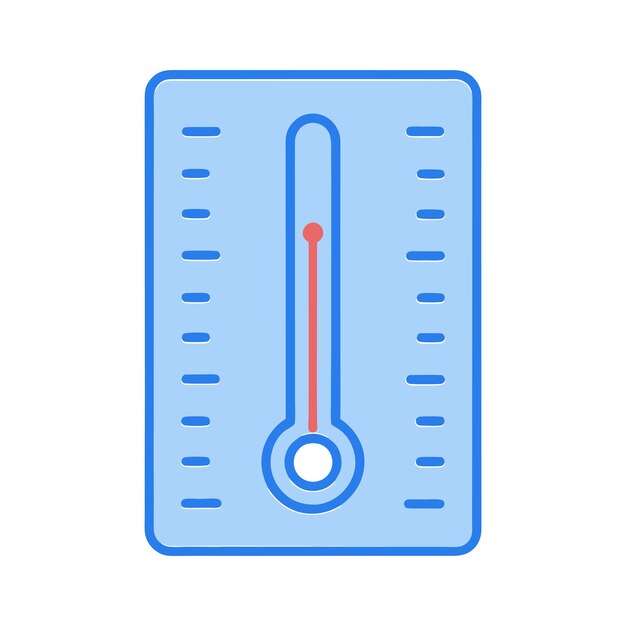 Diseño del icono del vector de temperatura en fondo blanco