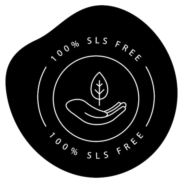 Diseño de icono vectorial de hojas ecológicas orgánicas SLSFree
