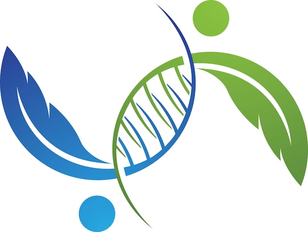 Diseño del icono vectorial del logotipo del ADN