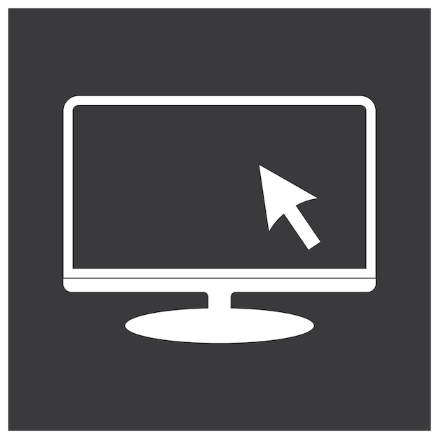 diseño del icono vectorial del monitor