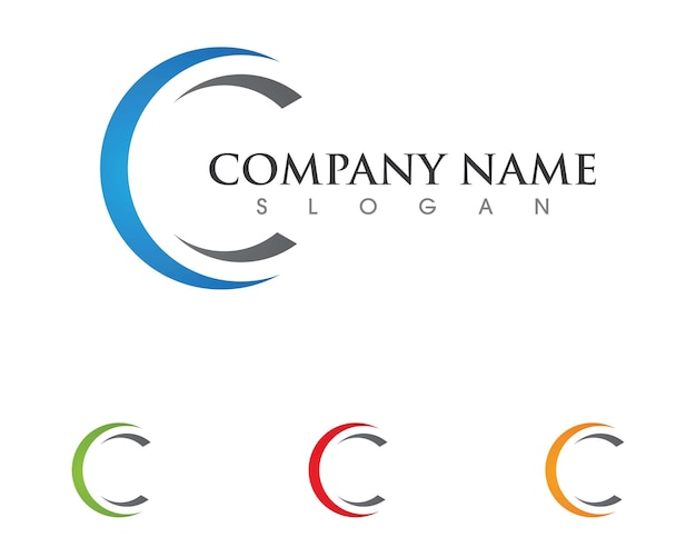 Diseño del icono vectorial de la plantilla del logotipo de la letra C
