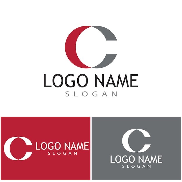 Diseño del icono vectorial de la plantilla del logotipo de la letra C